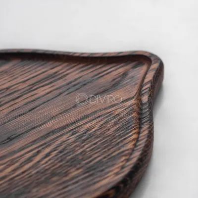 Доска для подачи хачапури из дуба с обжигом, 32×22 см от мастерской DIVIRO